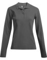 Dames Polo Lange Mouw Promodoro 4605 Steel Gray